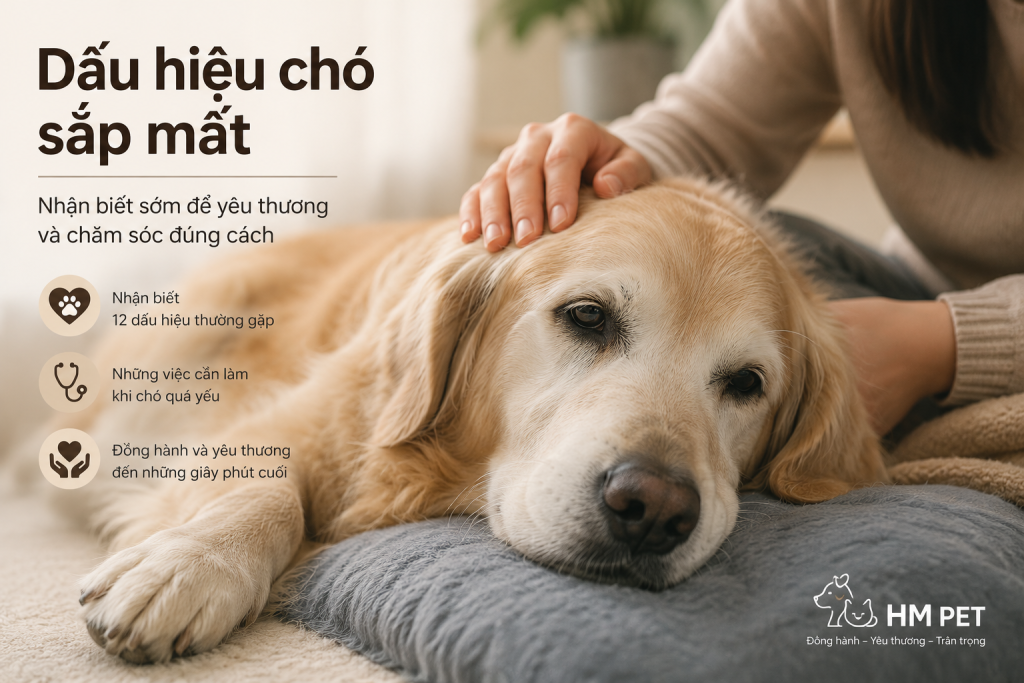 Dấu hiệu chó sắp mất và cách chăm sóc chó cuối đời